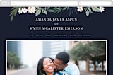 "Floral Edged Frame" - Wedding Website in Royal by Alethea and Ruth - Desktop Design