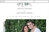 "Fresh Sage" - Wedding Website in Olive by Christie Kelly - Desktop Design