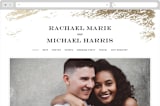 "Edgy Charm" - Wedding Website in Ivory by Kimberly FitzSimons - Desktop Design
