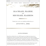 "Edgy Charm" - Wedding Website in Ivory by Kimberly FitzSimons - Mobile Layout