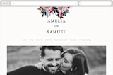 "Vintage Boughs" - Wedding Website in Merlot by Grace Kreinbrink - Desktop Design
