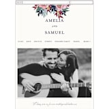 "Vintage Boughs" - Wedding Website in Merlot by Grace Kreinbrink - Mobile Layout