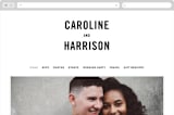 "Open Bar" - Wedding Website in Tuxedo by Jennifer Lew - Desktop Design