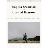 "Modern Initials" - Wedding Website in Buttercream by Lori Wemple - Guest Management