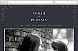 "Amazed" - Wedding Website in Obsidian by Design Lotus - Desktop Design