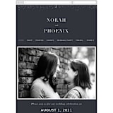 "Amazed" - Wedding Website in Obsidian by Design Lotus - Mobile Layout