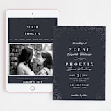 "Amazed" - Wedding Website in Obsidian by Design Lotus - Match Your Stationery