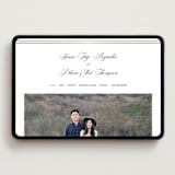 "Scripted Striped" - Wedding Website in Silk by Carolyn MacLaren - Desktop Design