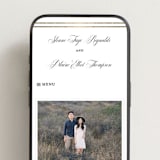 "Scripted Striped" - Wedding Website in Silk by Carolyn MacLaren - Mobile Layout