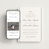 "Scripted Striped" - Wedding Website in Silk by Carolyn MacLaren - Match Your Stationery