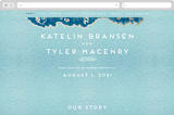 "Sea Crest" - Wedding Website in Turquoise by Kaydi Bishop - Desktop Design