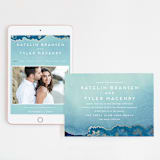 "Sea Crest" - Wedding Website in Turquoise by Kaydi Bishop - Match Your Stationery
