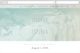 "Painted Sea" - Wedding Website in Seafoam by Hooray Creative - Desktop Design