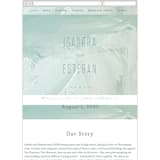 "Painted Sea" - Wedding Website in Seafoam by Hooray Creative - Guest Management