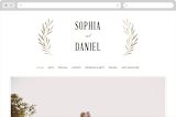 "Gilded Leaves" - Wedding Website in Classic White by Kelly Schmidt - Desktop Design