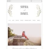 "Gilded Leaves" - Wedding Website in Classic White by Kelly Schmidt - Mobile Layout