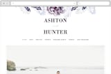 "Evening Bloom" - Wedding Website in Eggplant by Snow and Ivy - Desktop Design