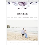 "Evening Bloom" - Wedding Website in Eggplant by Snow and Ivy - Guest Management