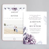 "Evening Bloom" - Wedding Website in Eggplant by Snow and Ivy - Match Your Stationery