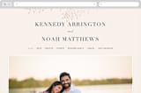 "Solaris" - Wedding Website in Blush by Kristie Kern - Desktop Design