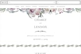 "romantic bouquet" - Wedding Website in Plum by Phrosné Barwood - Desktop Design