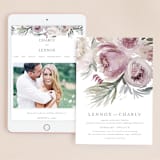 "romantic bouquet" - Wedding Website in Plum by Phrosné Barwood - Match Your Stationery