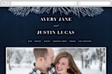 "Frosty chic" - Wedding Website in Peacock by Creo Study - Desktop Design