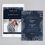 "Frosty chic" - Wedding Website in Peacock by Creo Study - Match Your Stationery