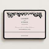 "Modern Floral Frame" - Wedding Website in Champagne by Faith Harlow - Desktop Design