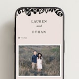 "Modern Floral Frame" - Wedding Website in Champagne by Faith Harlow - Mobile Layout