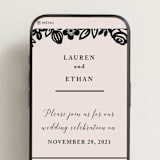 "Modern Floral Frame" - Wedding Website in Champagne by Faith Harlow - Mobile Layout