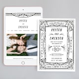 "Ink Detailing Frame" - Wedding Website in Ink by Shiny Penny Studio - Match Your Stationery