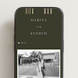 "refined" - Wedding Website in Deep Olive by Nicole Walsh - Mobile Layout