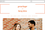 "Bolder" - Wedding Website in Bright Orange by Erin Deegan - Desktop Design