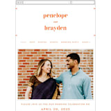 "Bolder" - Wedding Website in Bright Orange by Erin Deegan - Mobile Layout