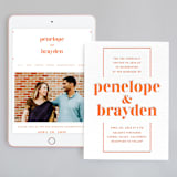 "Bolder" - Wedding Website in Bright Orange by Erin Deegan - Match Your Stationery