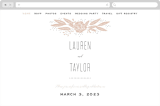 "Rose" - Wedding Website in Latte by Leah Bisch - Desktop Design