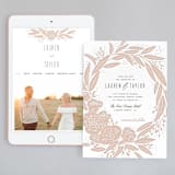 "Rose" - Wedding Website in Latte by Leah Bisch - Match Your Stationery