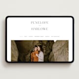 "Cosmopolitan" - Wedding Website in Soft Black by Meagan Christensen - Desktop Design