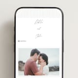 "Art Deco" - Wedding Website in Pewter by Shannon Chen of Four Wet Feet Studio - Mobile Layout