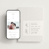 "Art Deco" - Wedding Website in Pewter by Shannon Chen of Four Wet Feet Studio - Match Your Stationery