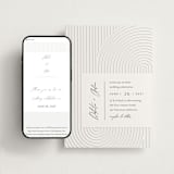 "Art Deco" - Wedding Website in Pewter by Shannon Chen of Four Wet Feet Studio - Match Your Stationery