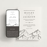 "Etched Mountain" - Wedding Website in Soft Black by Winston Latchman - Match Your Stationery
