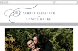 "Modern Monogram" - Wedding Website in Indigo by Jennifer Postorino - Desktop Design