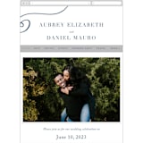 "Modern Monogram" - Wedding Website in Indigo by Jennifer Postorino - Guest Management