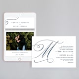 "Modern Monogram" - Wedding Website in Indigo by Jennifer Postorino - Match Your Stationery