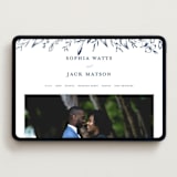 "Everlasting" - Wedding Website in Indigo by Susan Moyal - Desktop Design