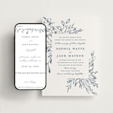 "Everlasting" - Wedding Website in Indigo by Susan Moyal - Match Your Stationery