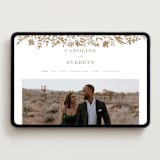 "Morning Fields" - Wedding Website in Matte Gold by Amy Kross - Desktop Design