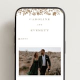 "Morning Fields" - Wedding Website in Matte Gold by Amy Kross - Mobile Layout